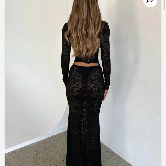 SHENAY MAXI DRESS BLACK - Picture 2 of 2